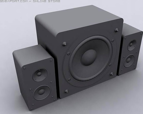 Speaker Set 3D Model