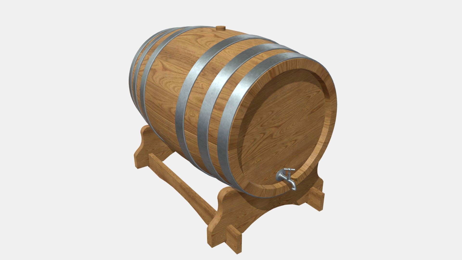 Wooden barrel with faucet