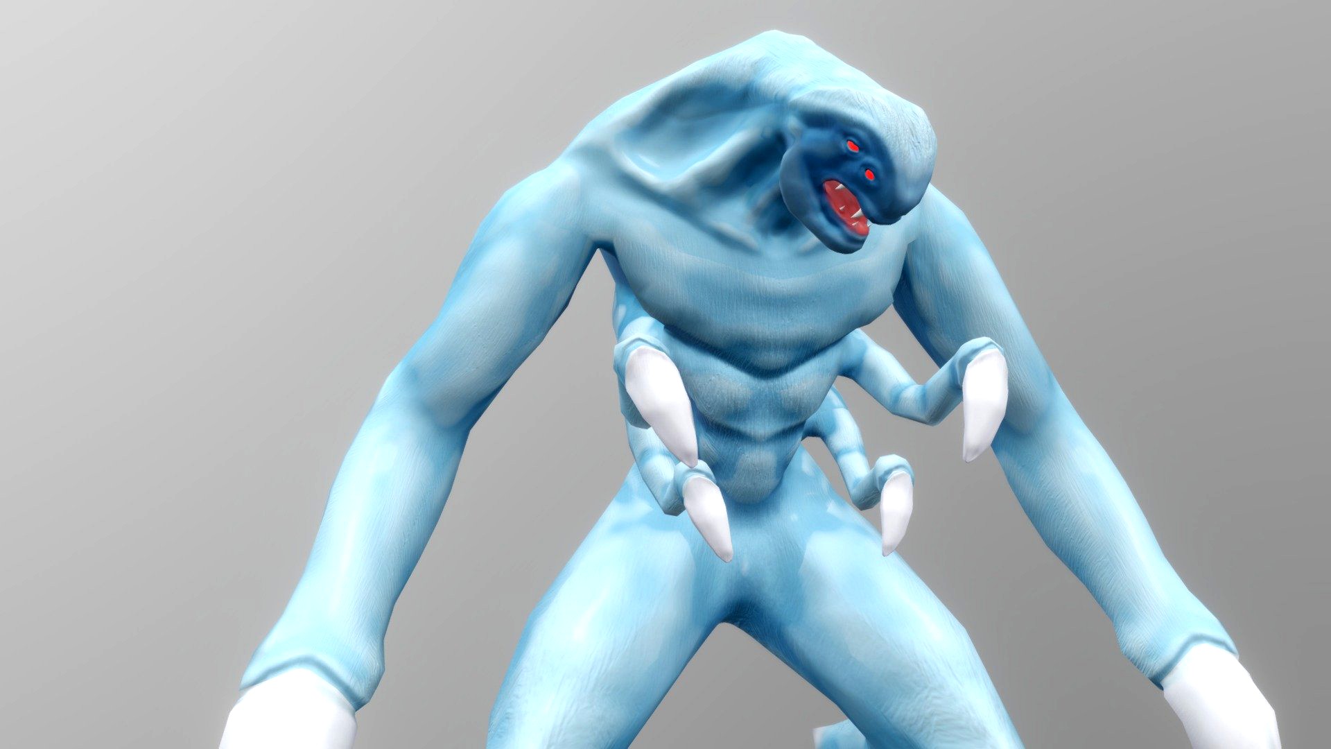 Space Yeti Alien Creature Animated