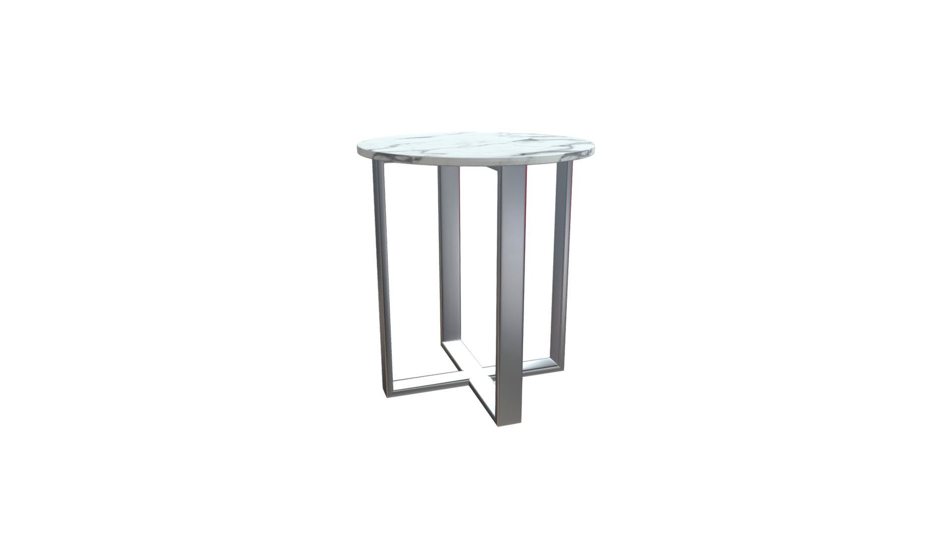 Atlas End Table Stone & Brushed SS - 100711