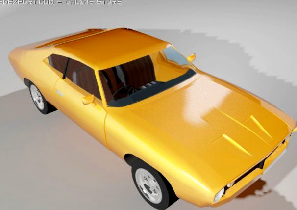 Download free Ford Falcon XB 351 GT Coupe 1973 3D Model