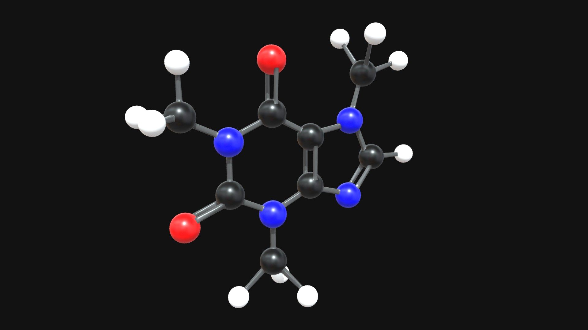 Caffeine molecule