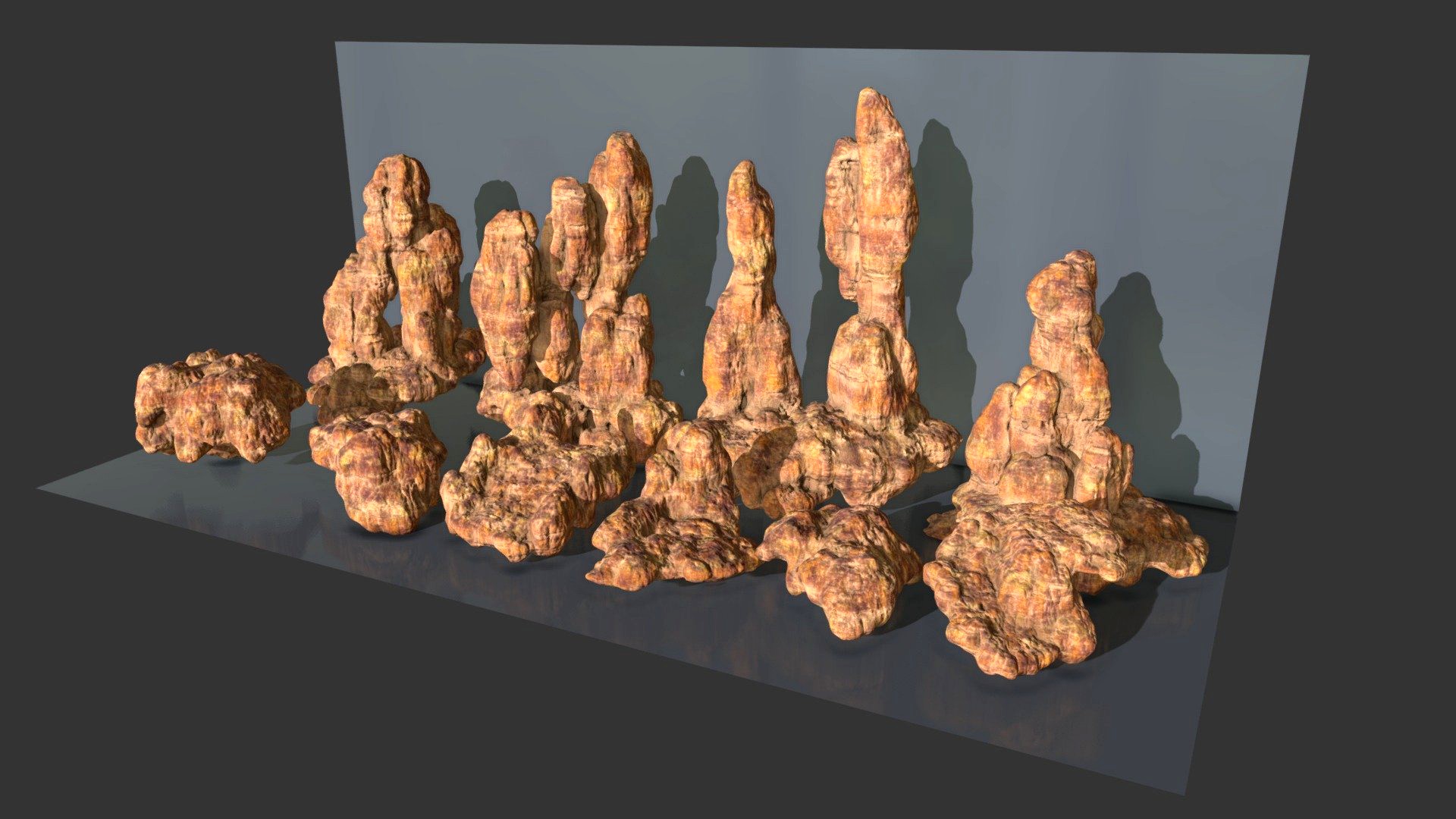 Low poly Desert Cave Modular Pack B 200828