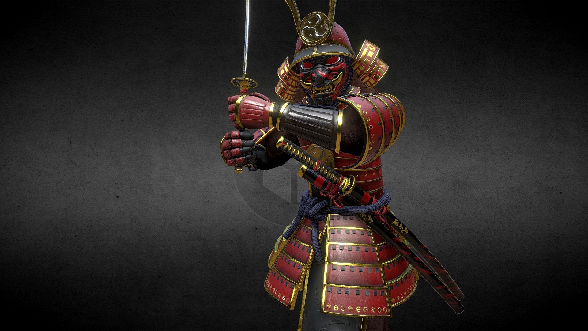 Red Samurai Armor