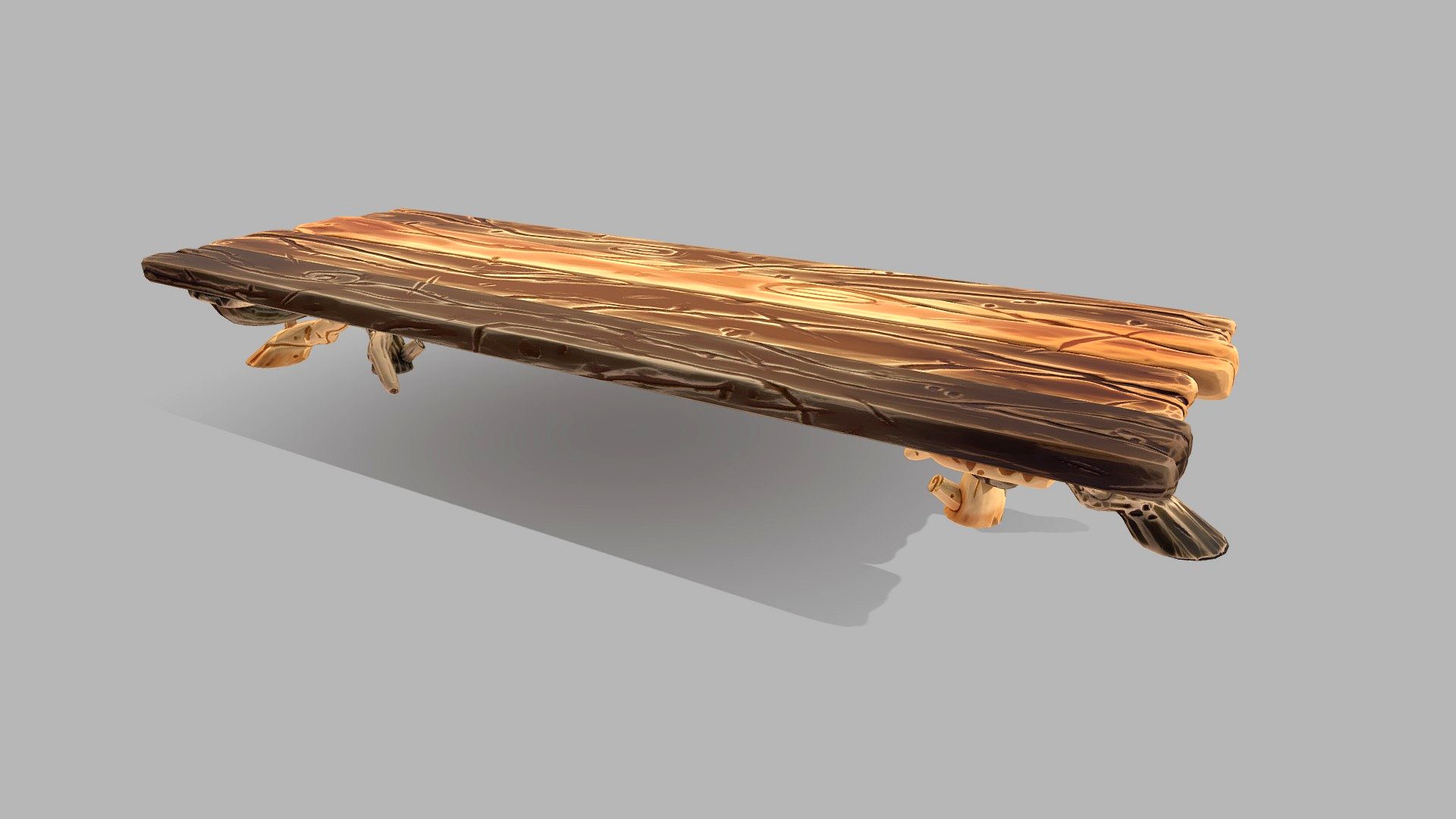 Large Stylized Wooden Dinner Table