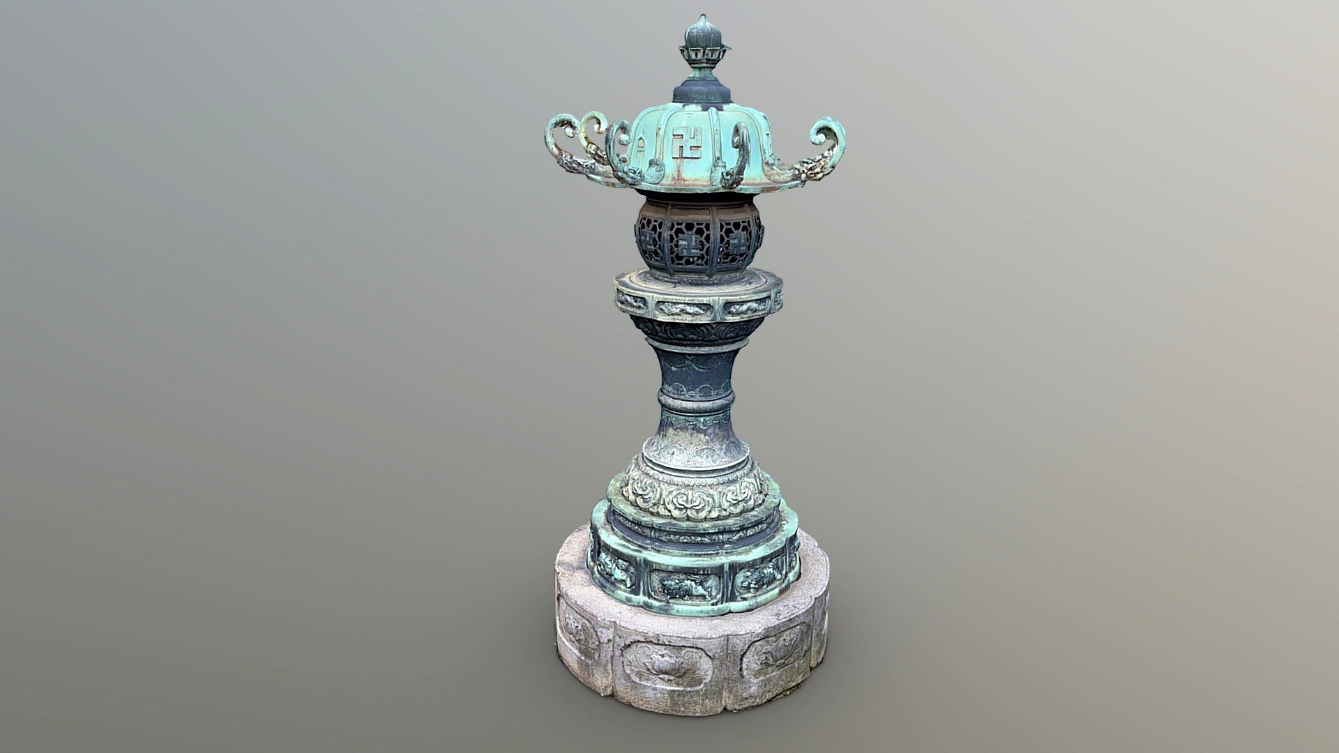 Japanese shrine lamp