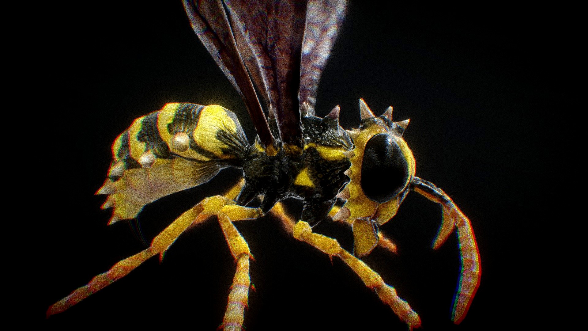 Horned Bat Wasp Monster Game Enemy