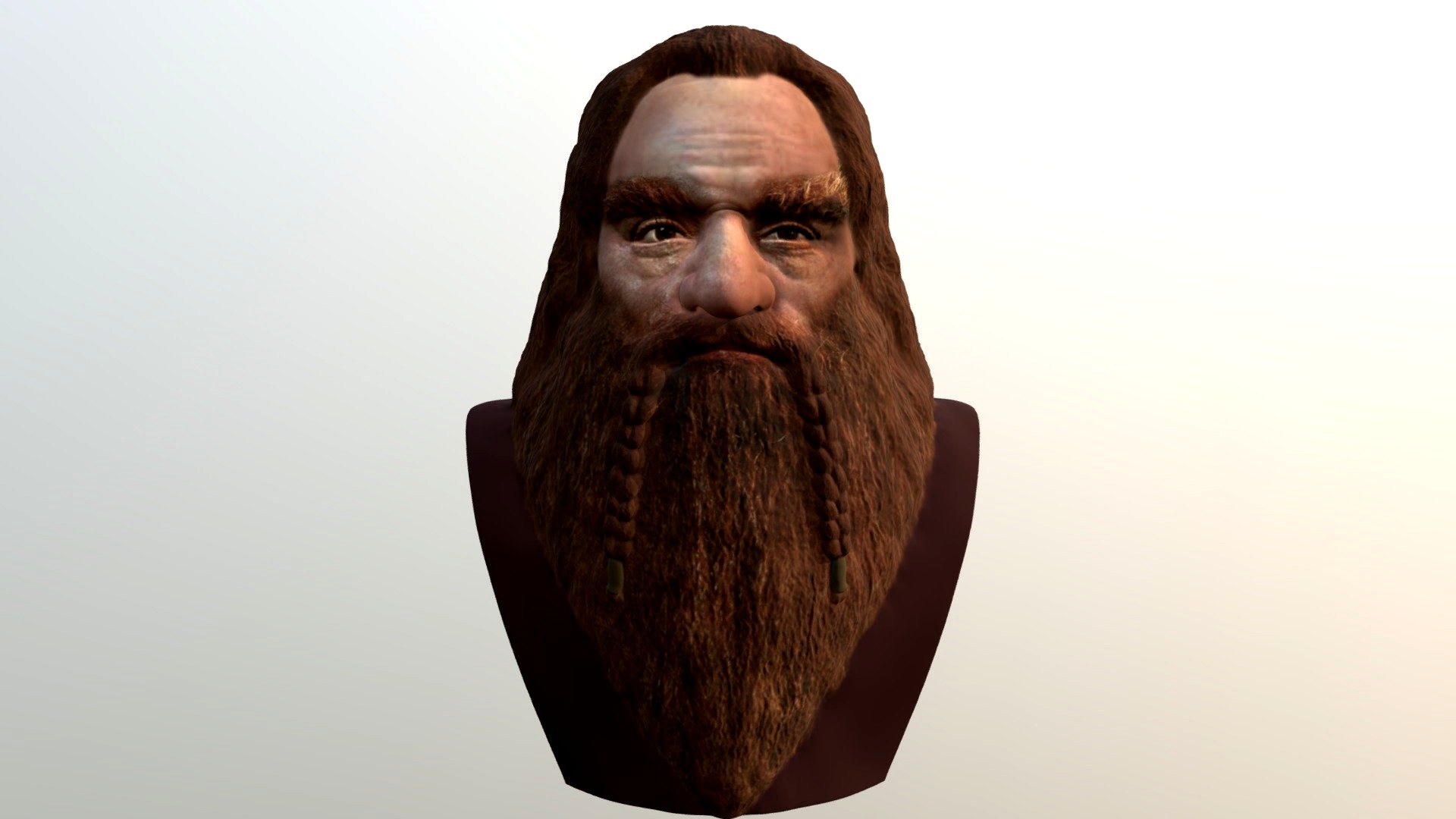 Gimli bust for full color 3D printing