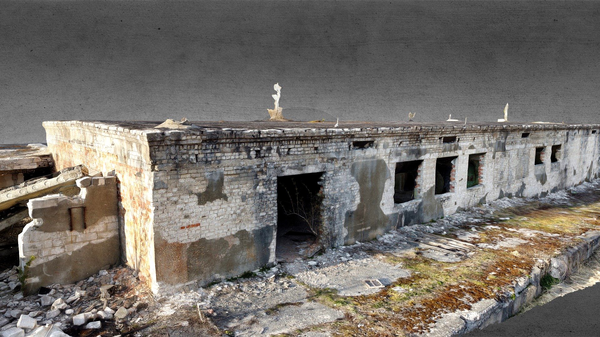 Abandoned Brick Building