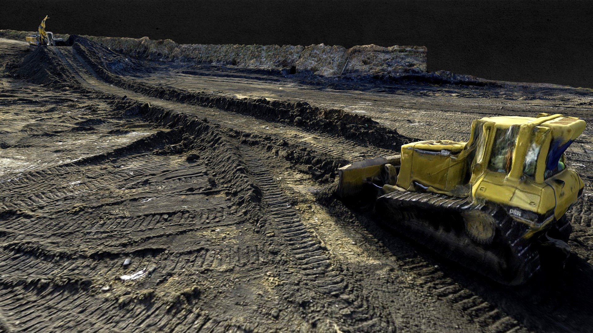 Construction dig site - dark ground