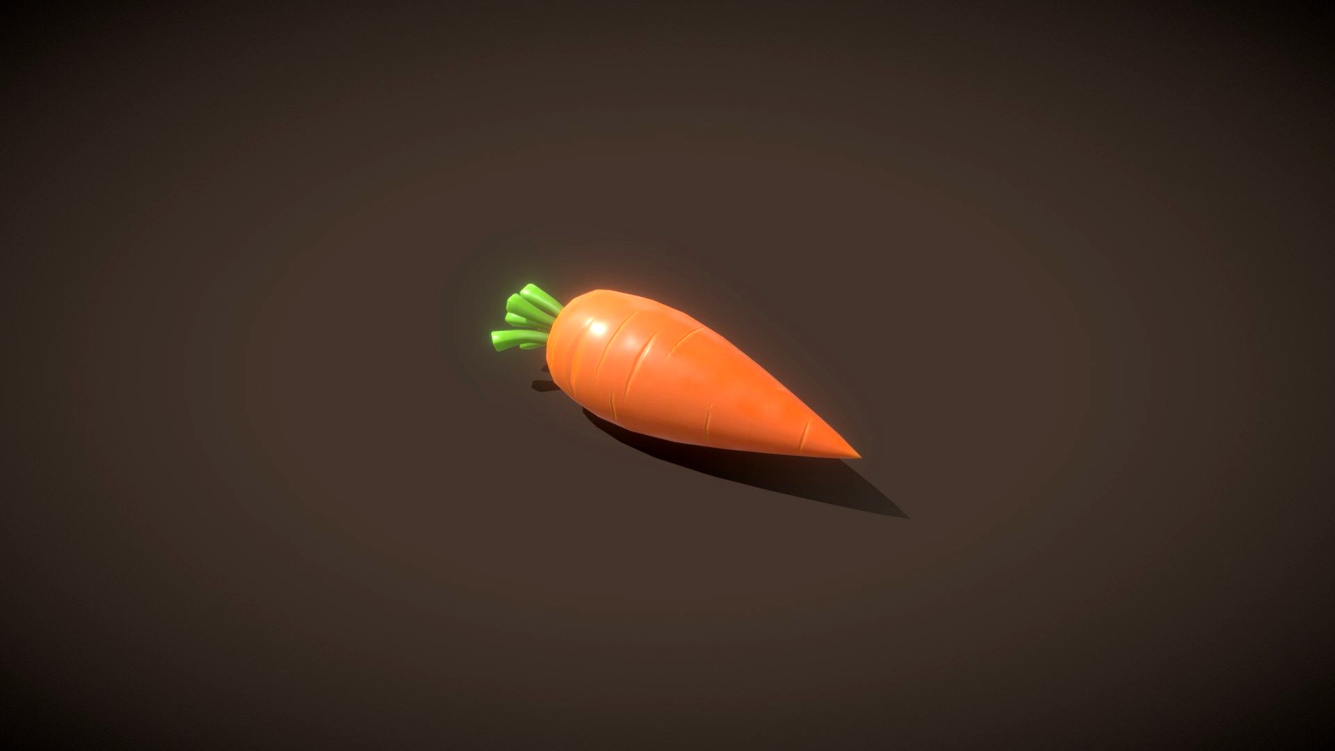 Cartoon Carrot 3D Model