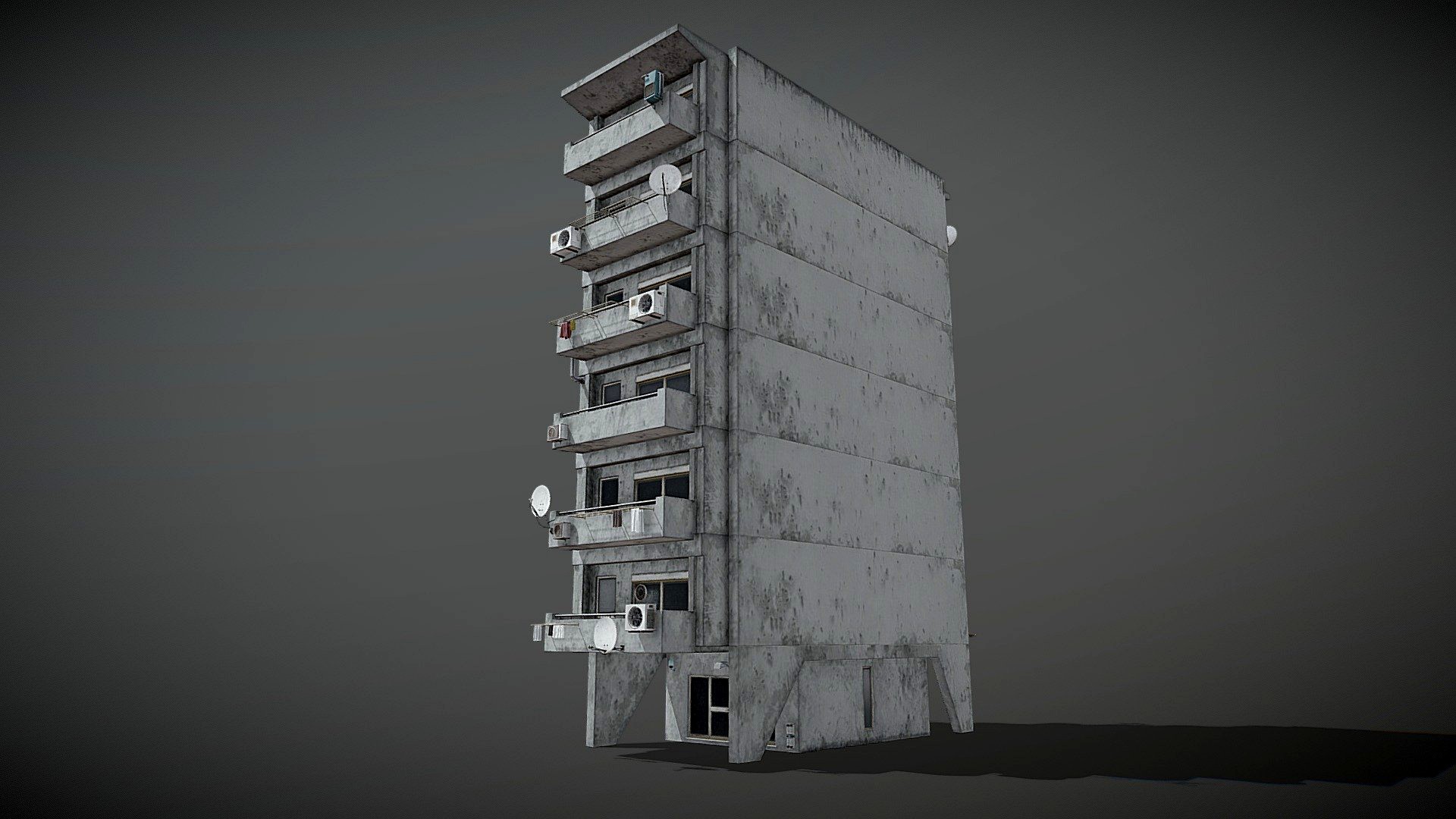 Dystopian Cyberpunk Building #11