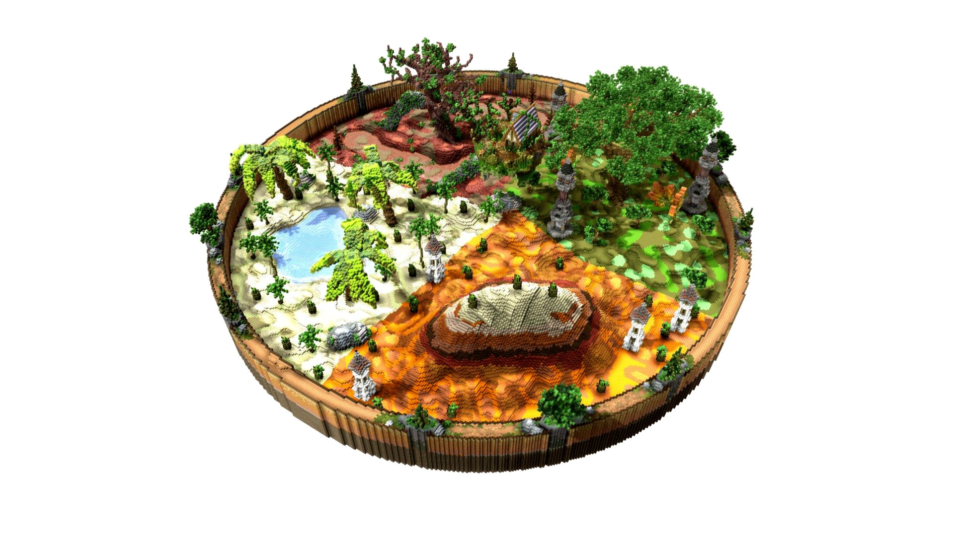 🎍4 Biomes | [KitPvp Map]