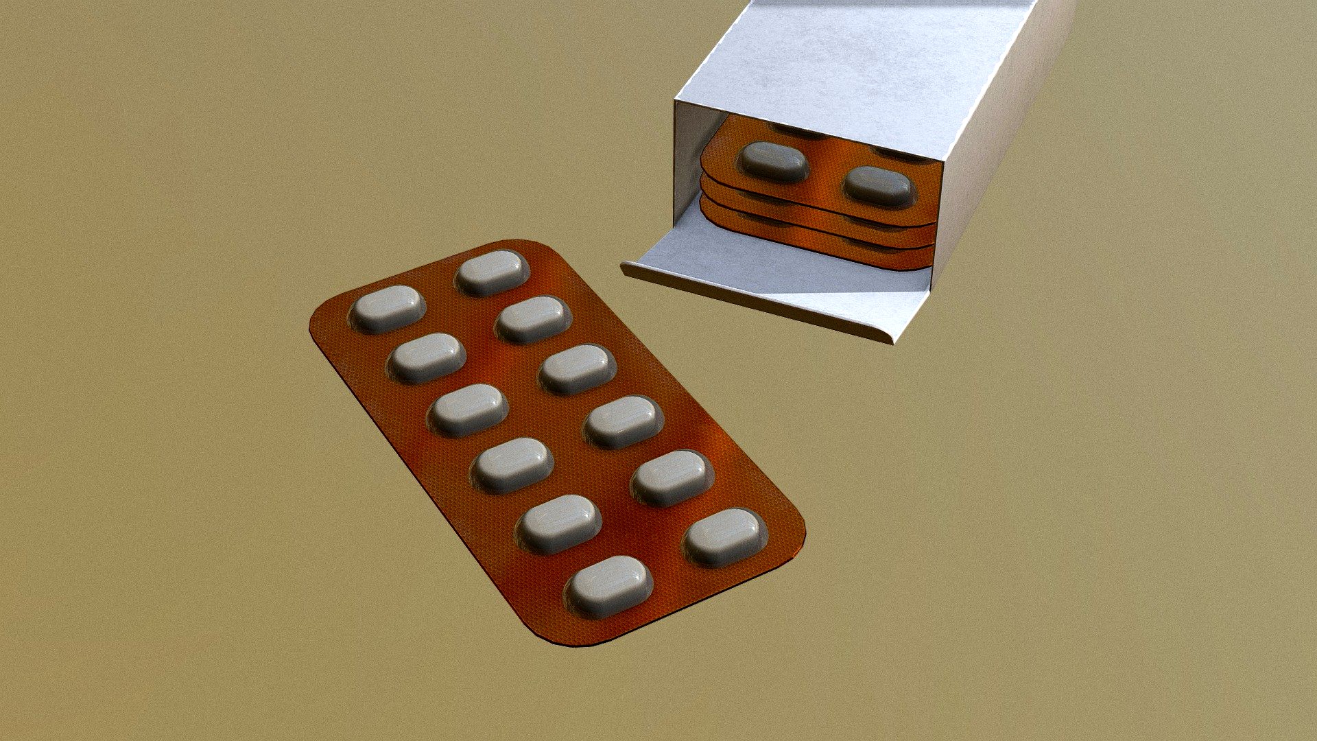 Pills strip blister pack