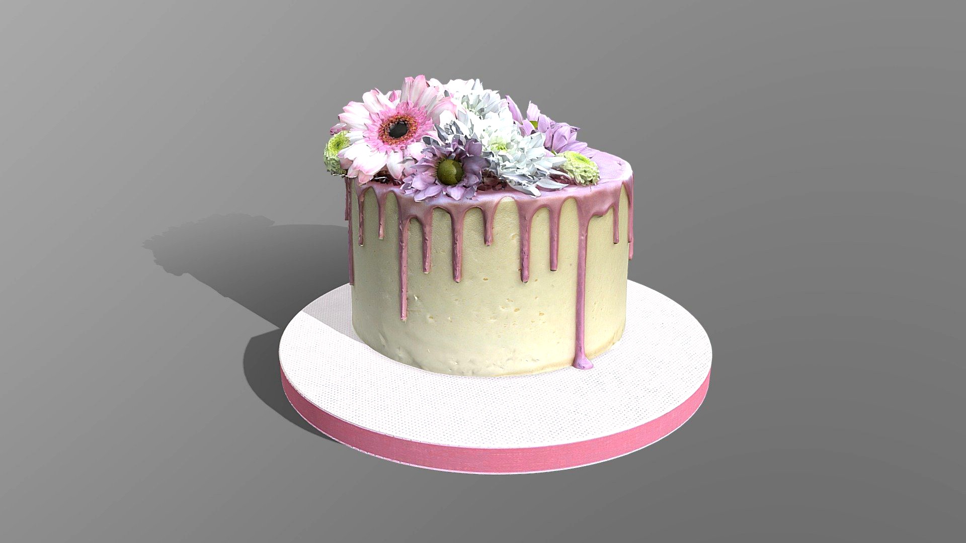Spring Flowers Drip Cake