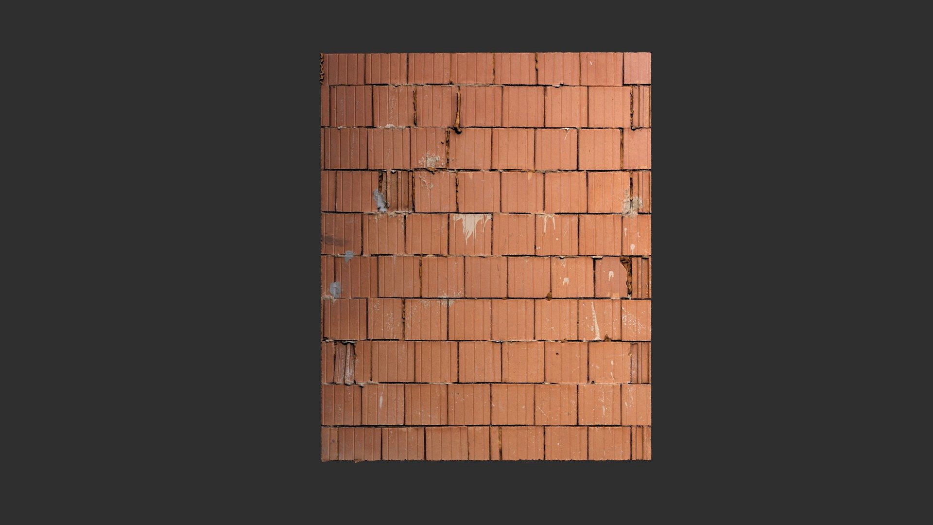 Clay blocks wall texture 3d model