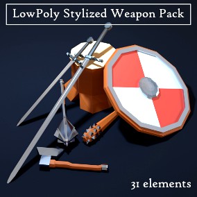 LowPoly Stylized Weapon Pack