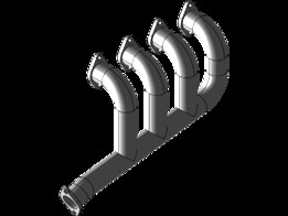 Exhaust Manifold Curved tips