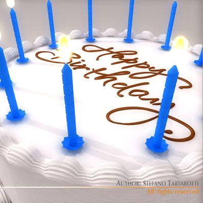 Birthday Cake 3D Model