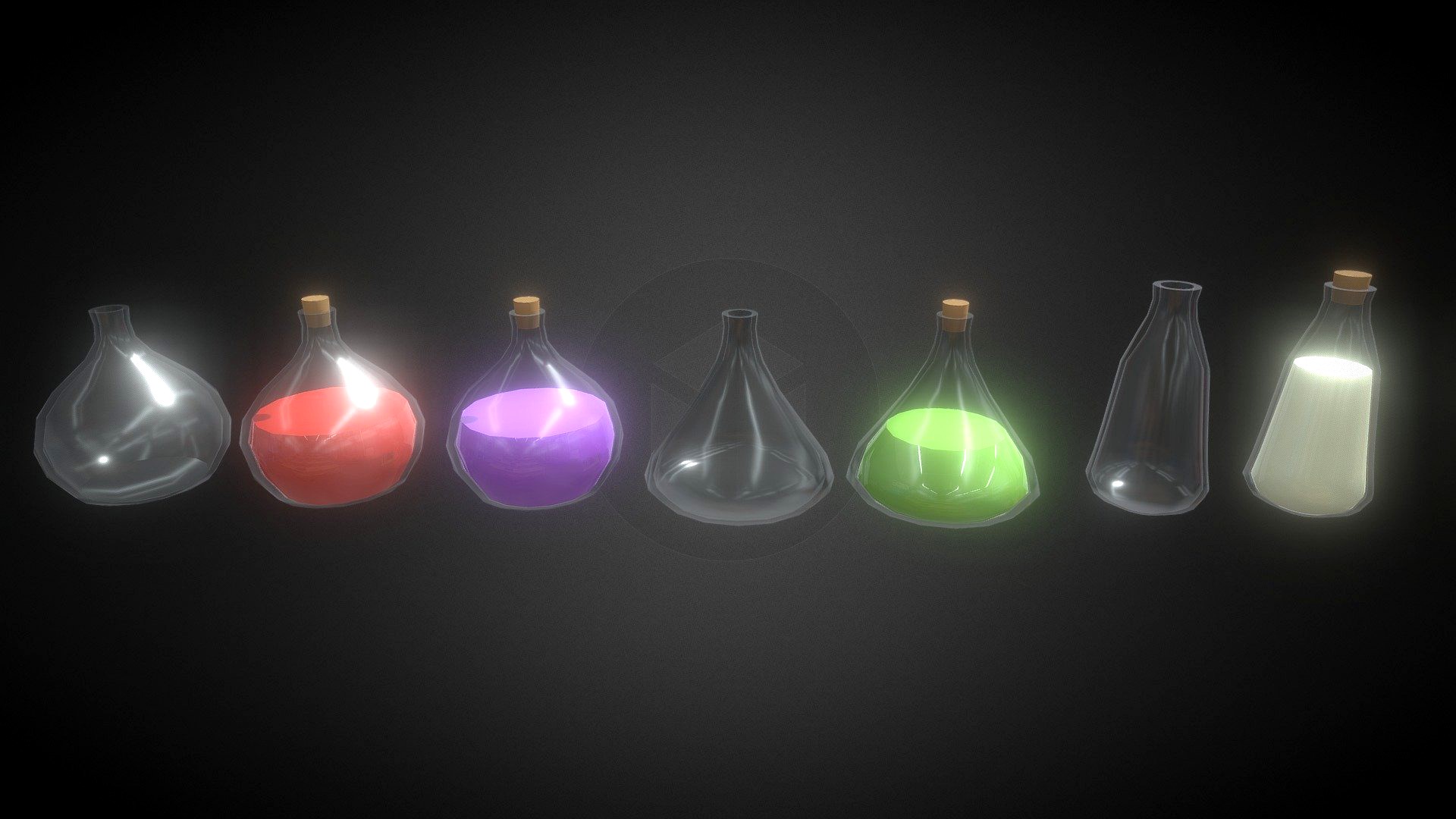 Simple Lowpoly potions