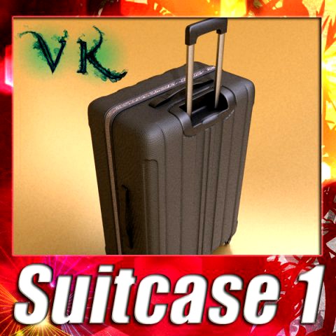 Rolling Suitcase 01 High Detail 3D Model
