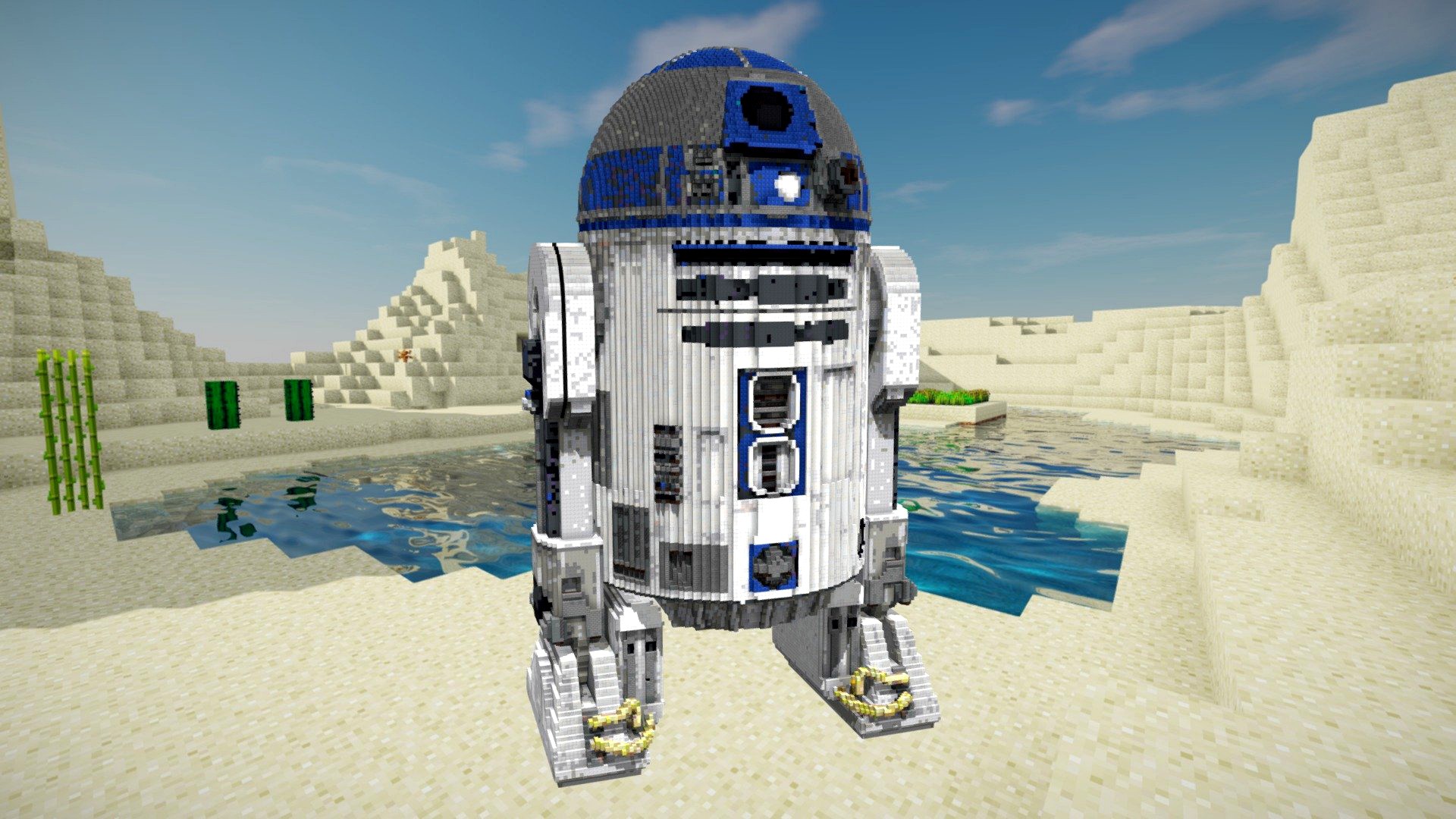 Minecraft R2D2 Build Schematic