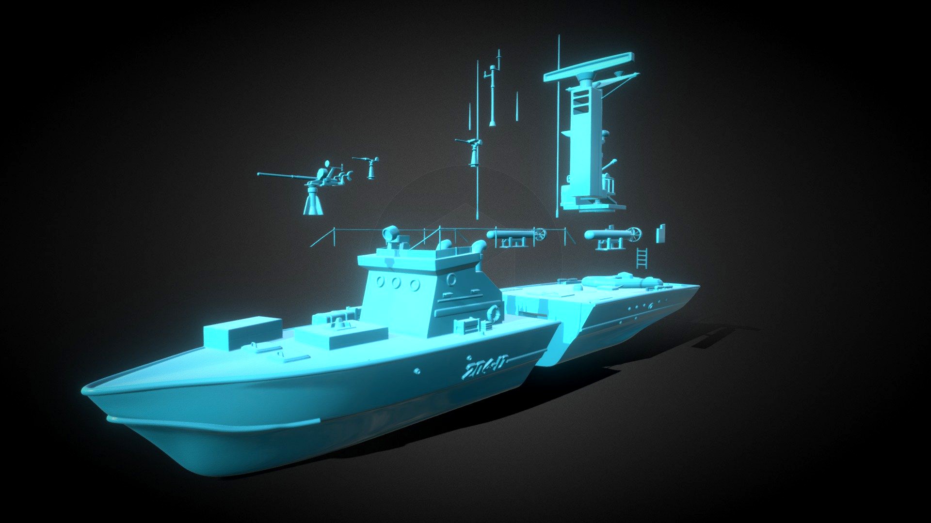 Iranian Warship Torpedoes 3D Print
