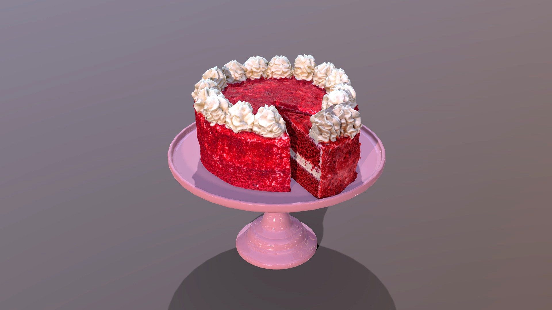 Sliced Red Velvet Cake