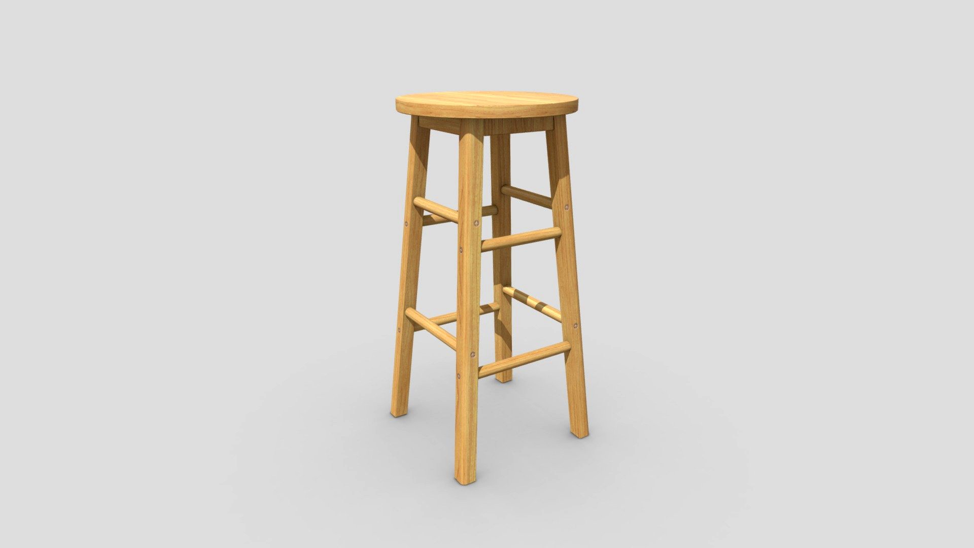 solid wood round bar stool