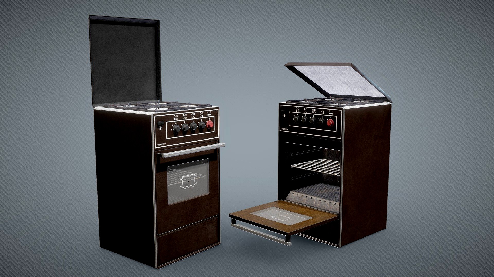 Retro Gas Oven Brown