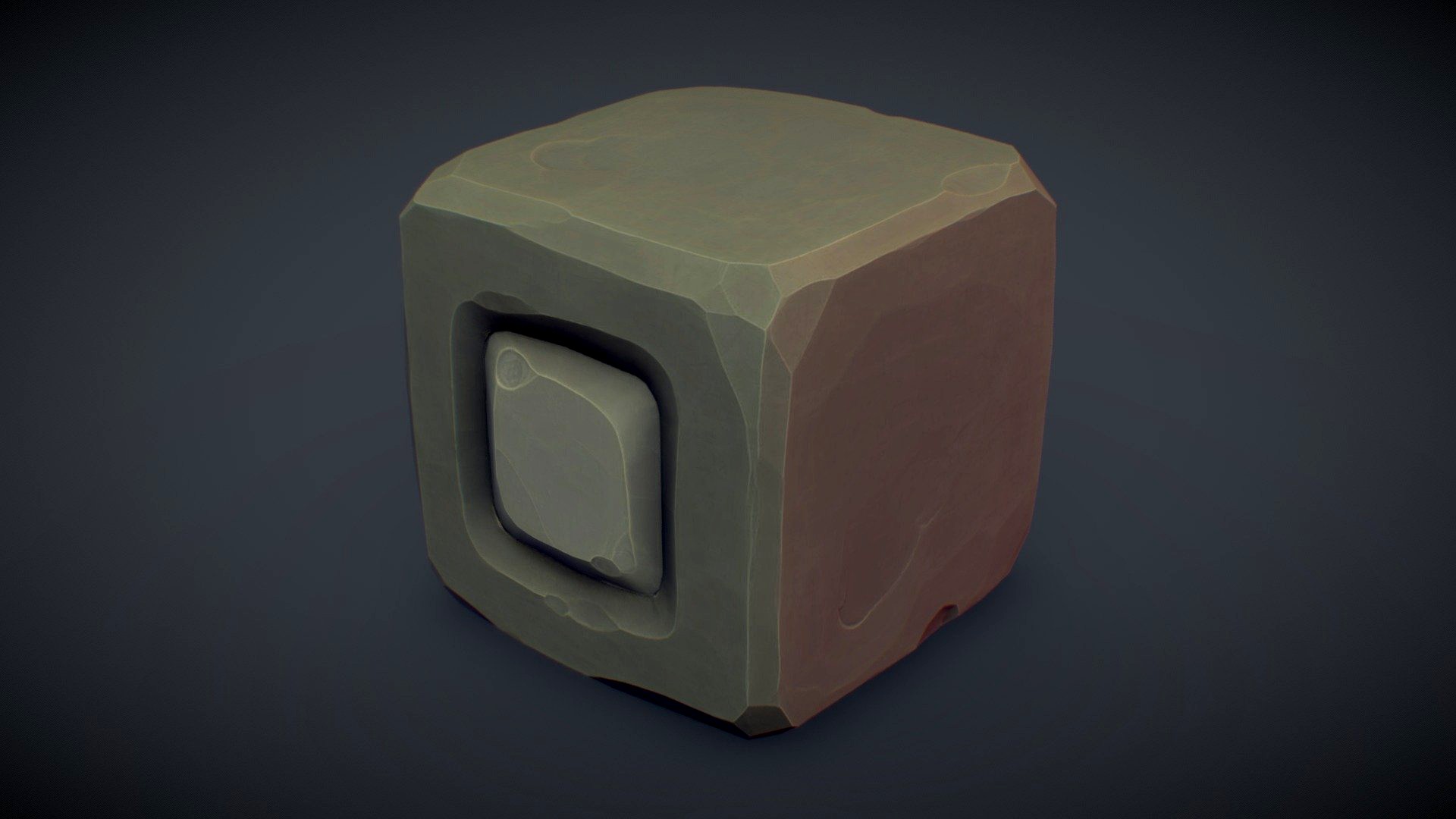 Cube World Stone Block 8 - PBR Series