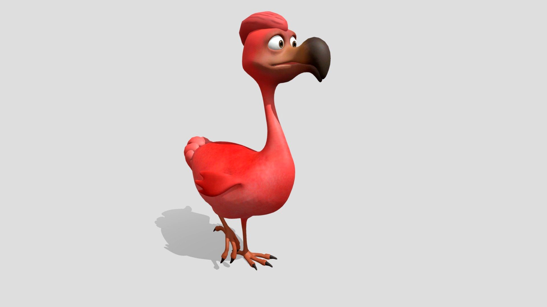 cartoon red bird
