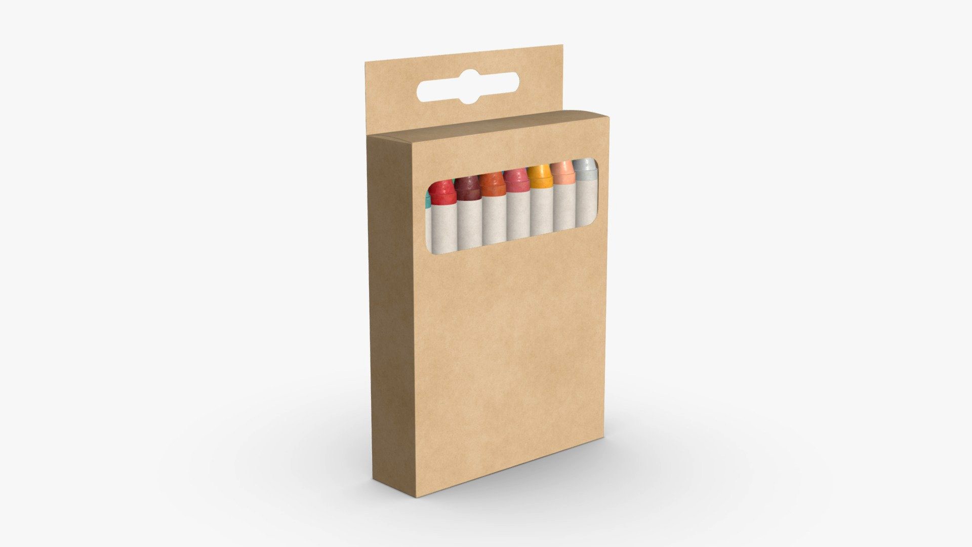 Crayons in hanging box