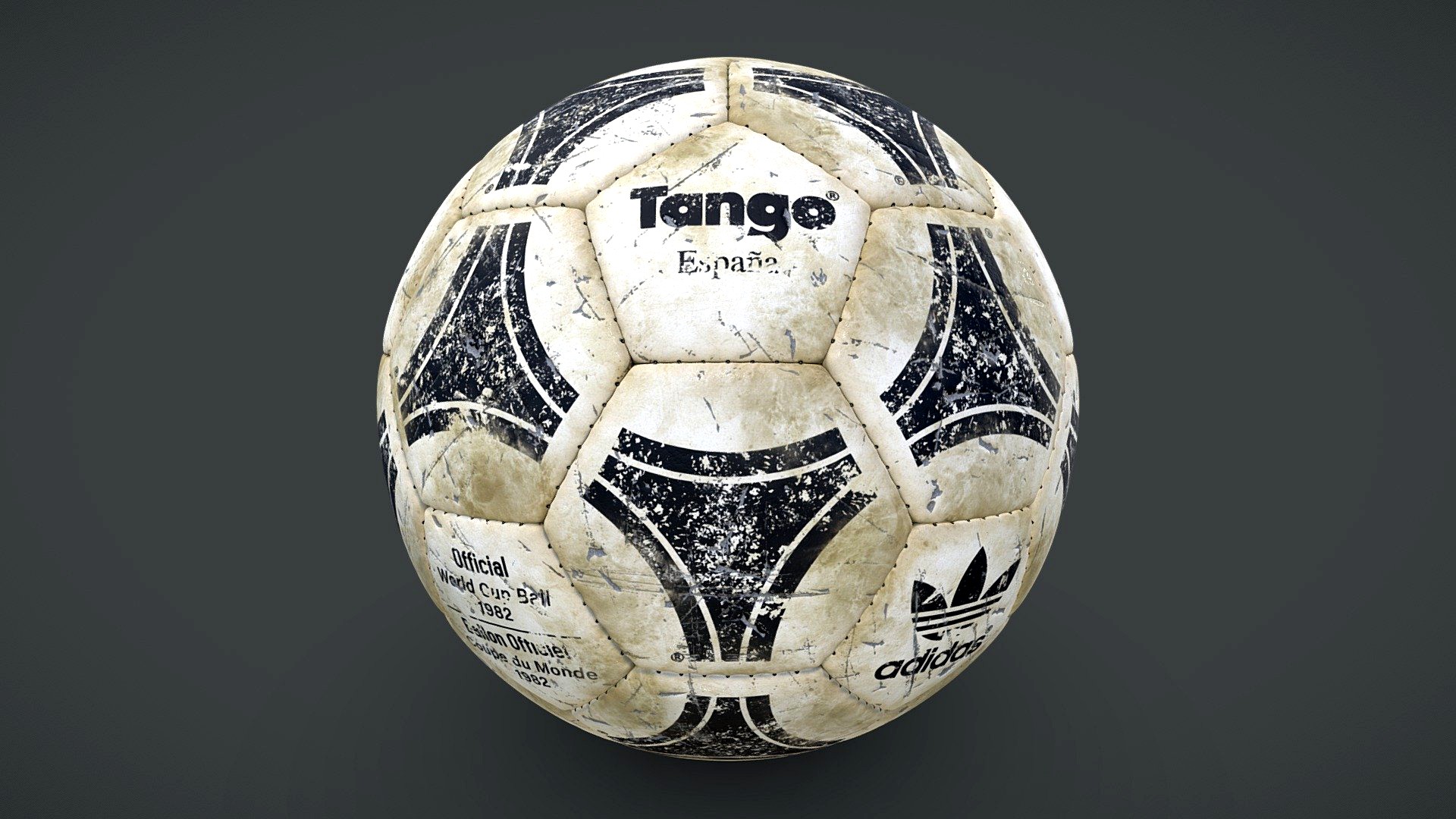 Adidas Tango Espana White Worn Soccer Ball
