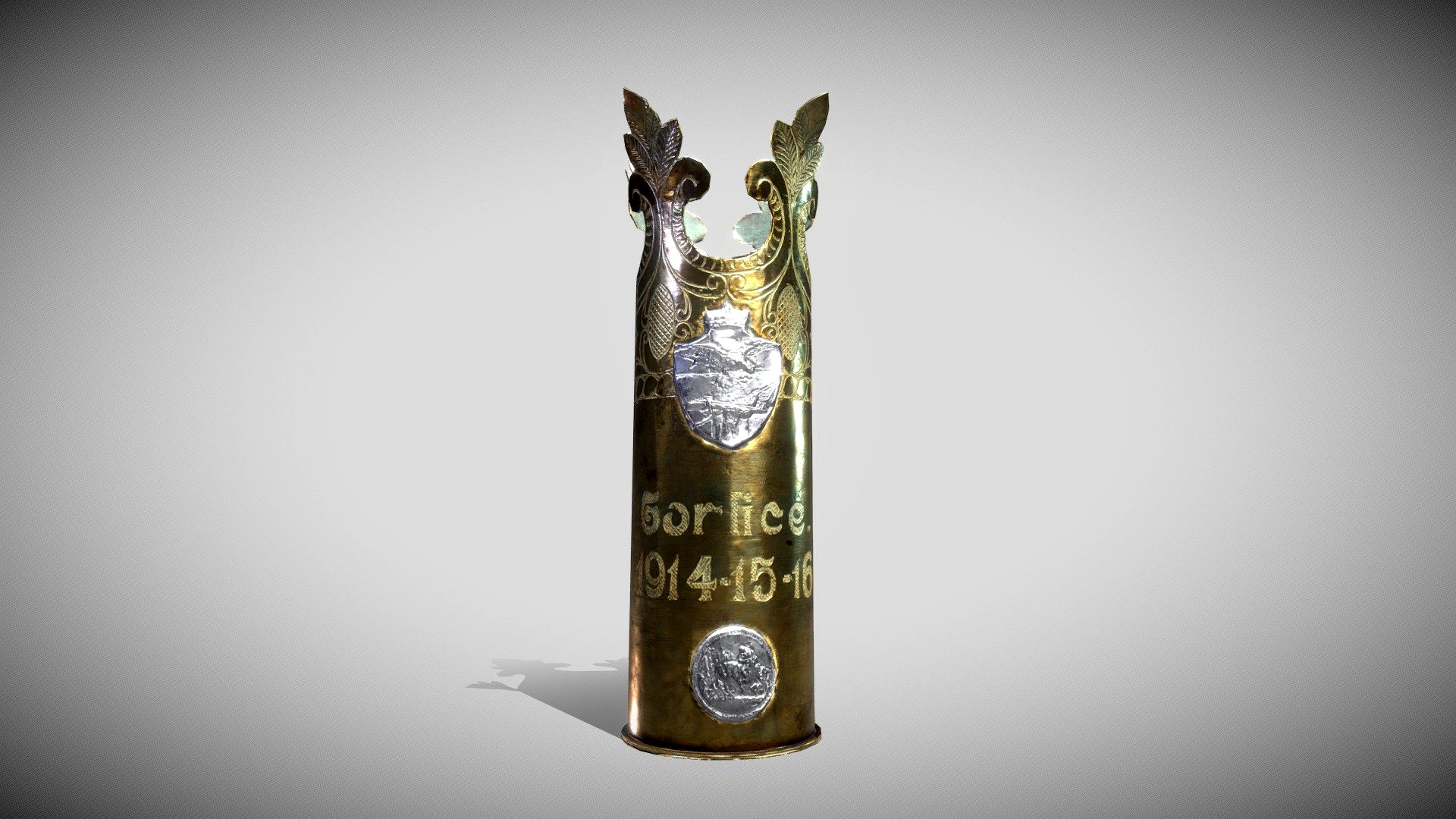 "Commemorative cartridge made of shell"