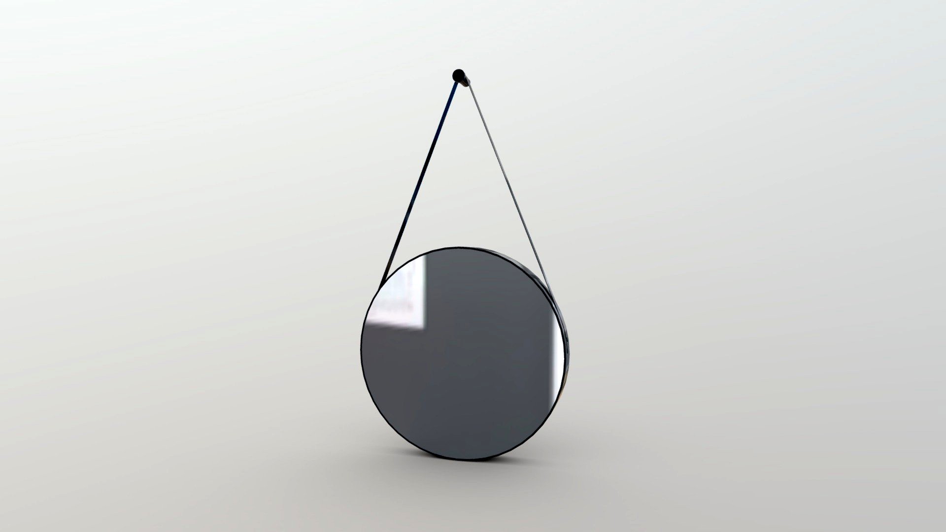 Round Wall Mirror With Strap