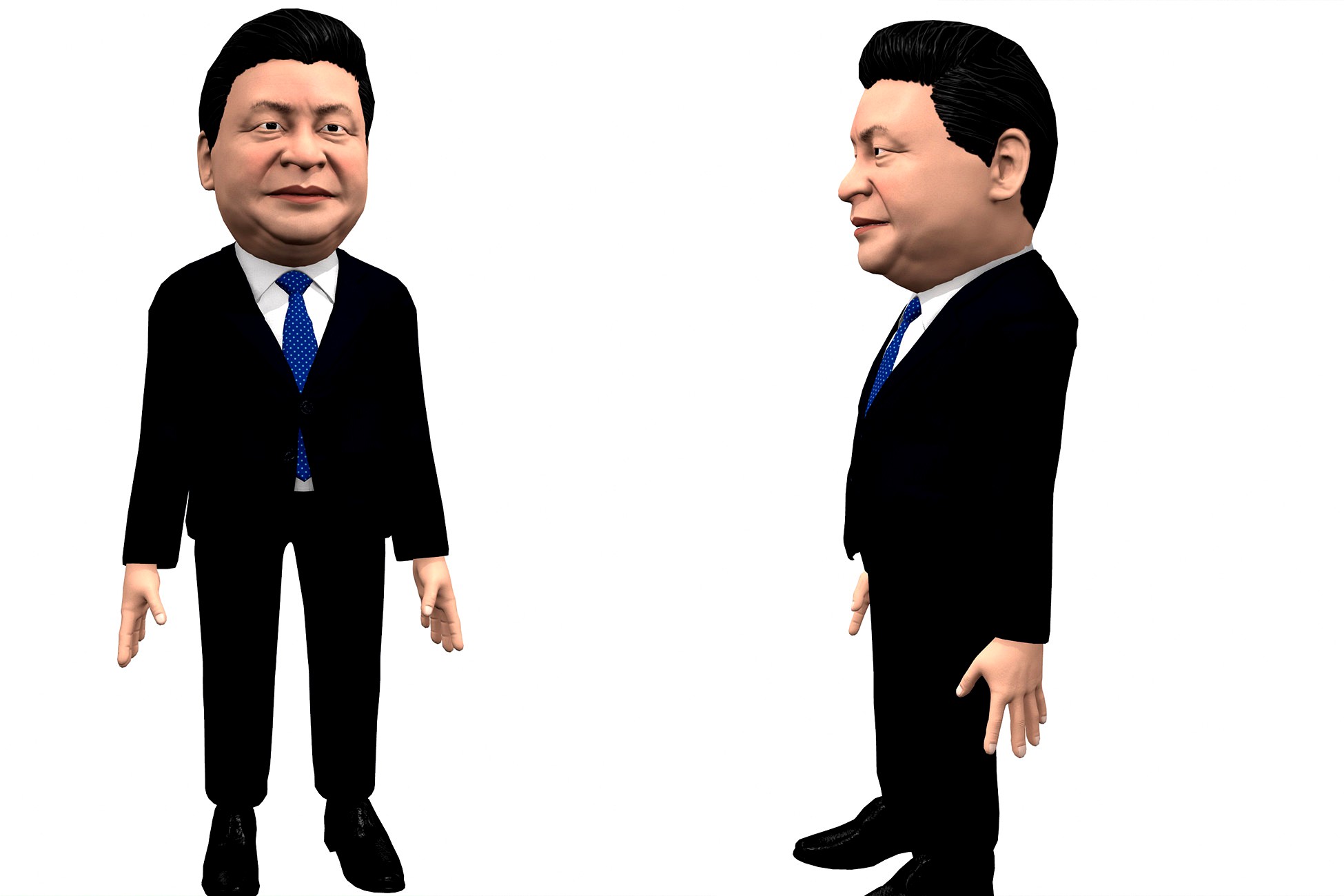 Mister X caricature 3d model