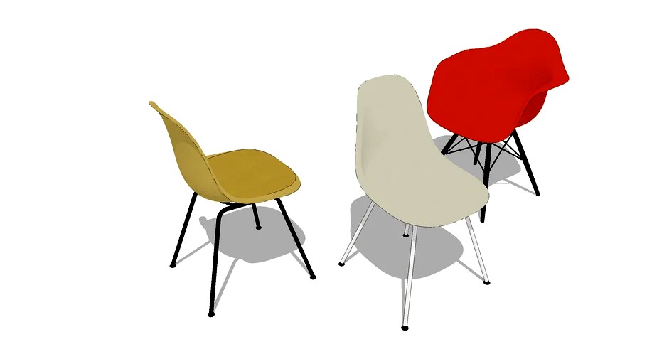 VITRA - Fiberglass DSX DAW by Charles & Ray Eames