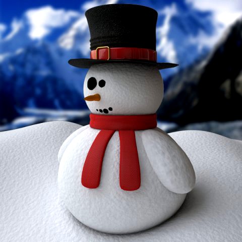 Snowman 3D Model