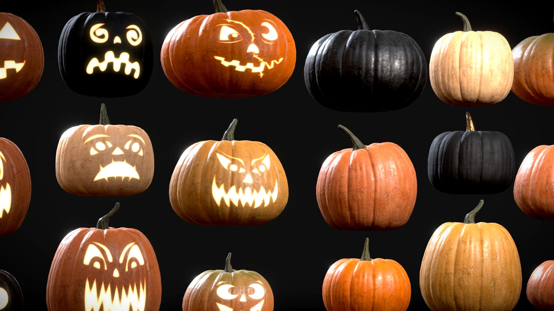 Jack-O'-Lantern & Pumpkin Pack + LODs