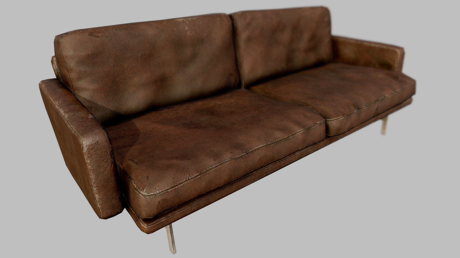 Design Couch 1 - Brown - Post-Apocalypse - PBR