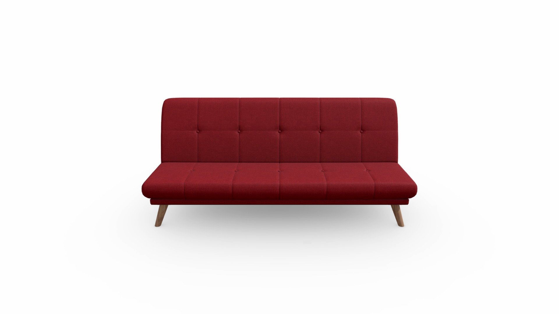 Sofa Cama Click Clack Oberyn Tela Rojo Ladrillo