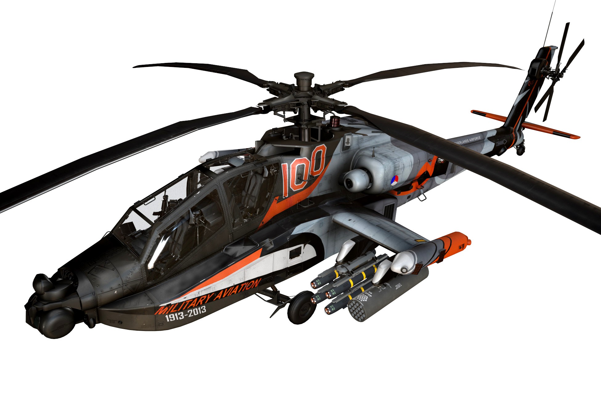 Apache AH-64D Netherlands Airforce Static