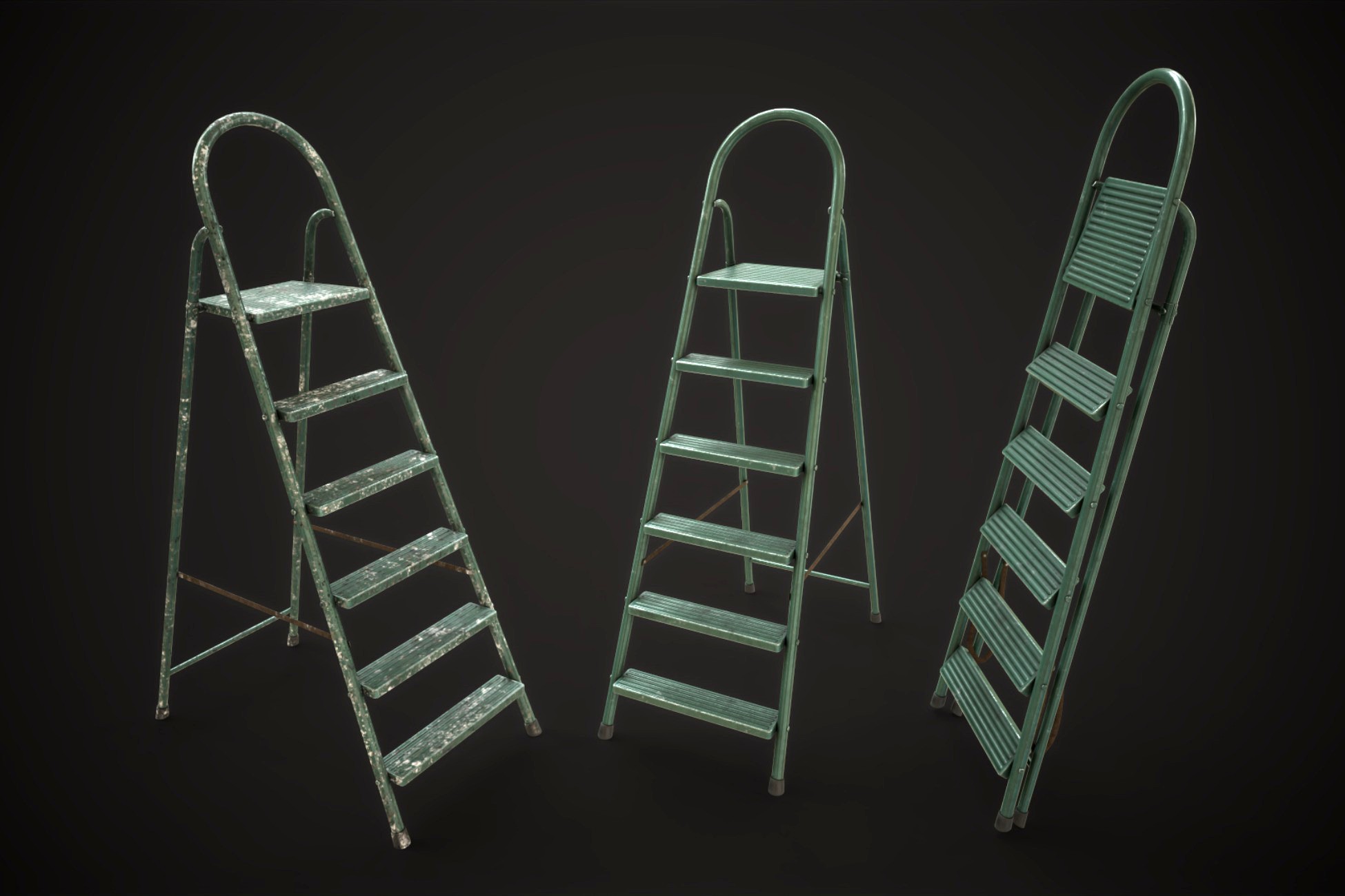Metal stepladder