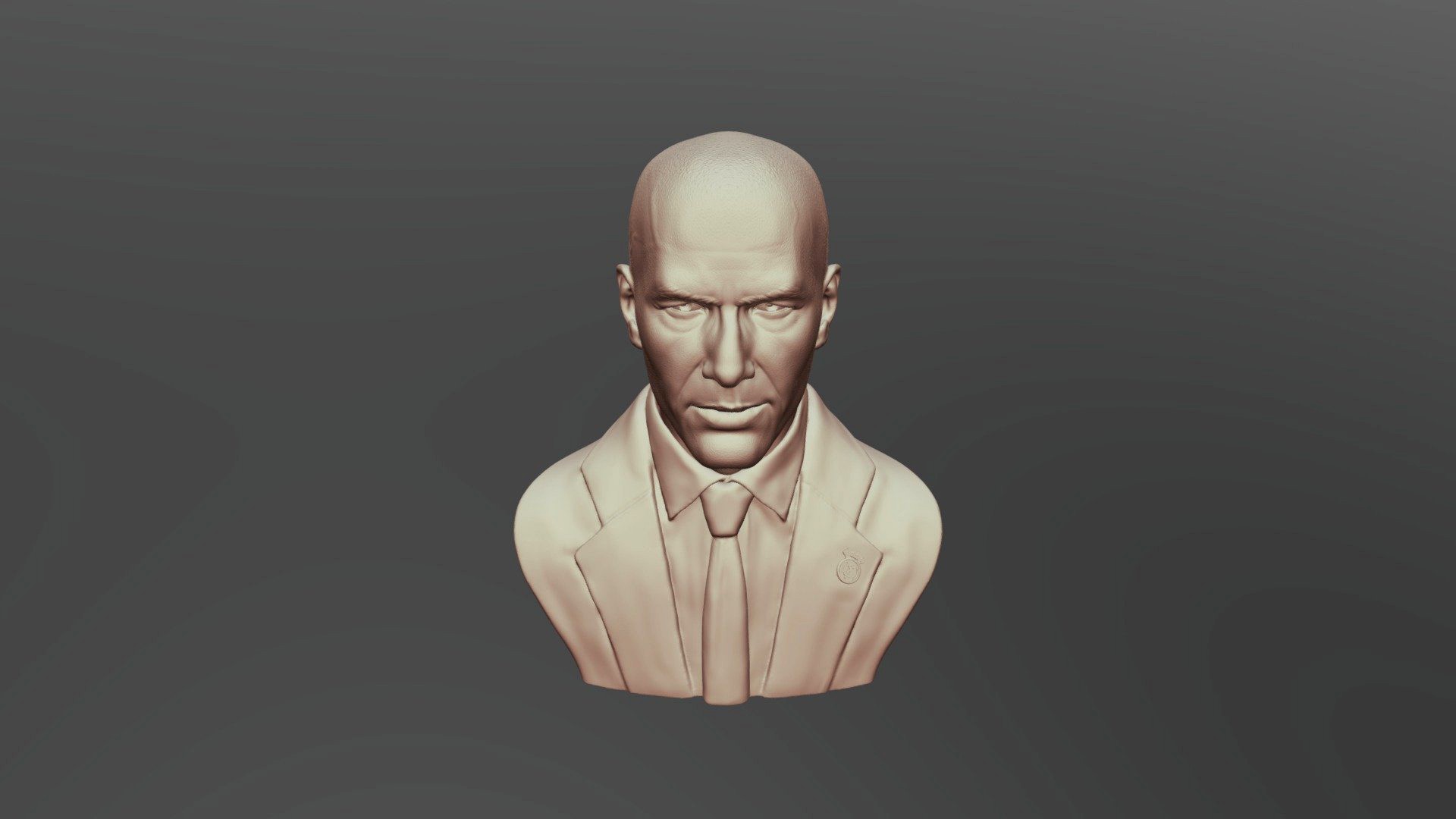 Zinedine Zidane 3D model sculpture