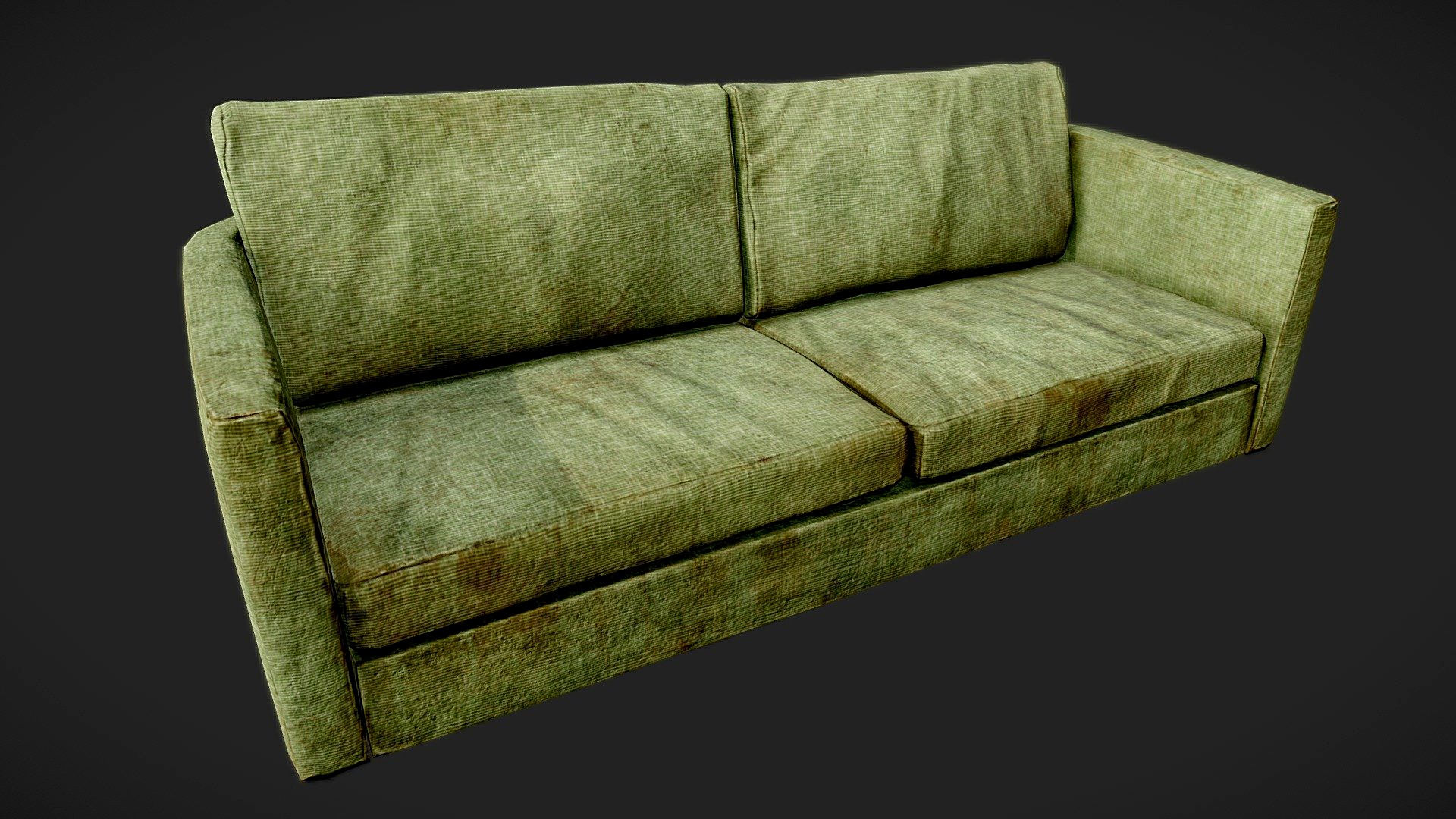 Old Dirty Couch 02 Green - PBR