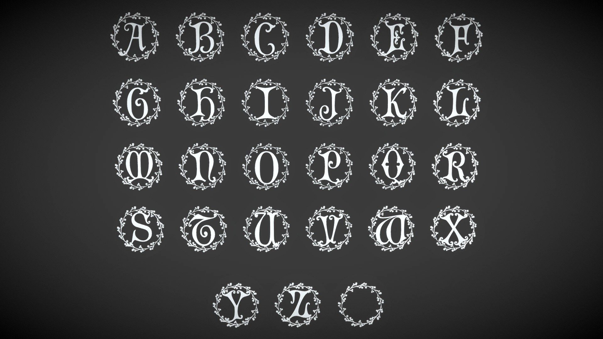 Framed Autumn Letters 3D Print