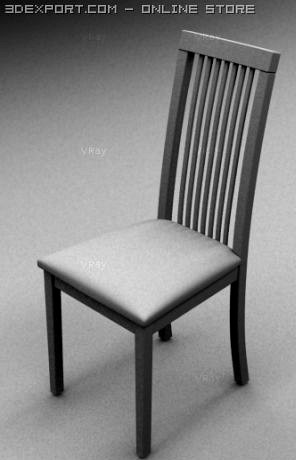 Common kitchen chair 3D Model