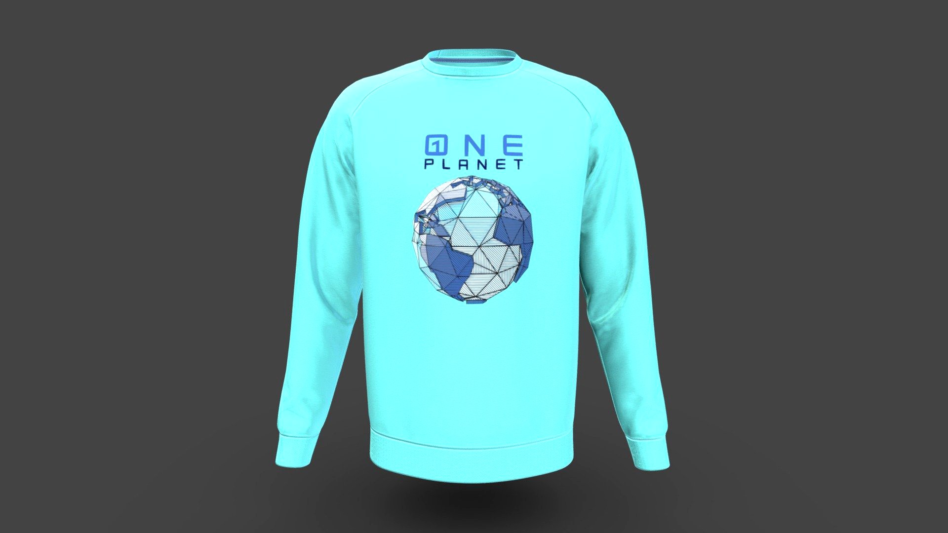 Men Chest Printed Raglan Sweatshirt