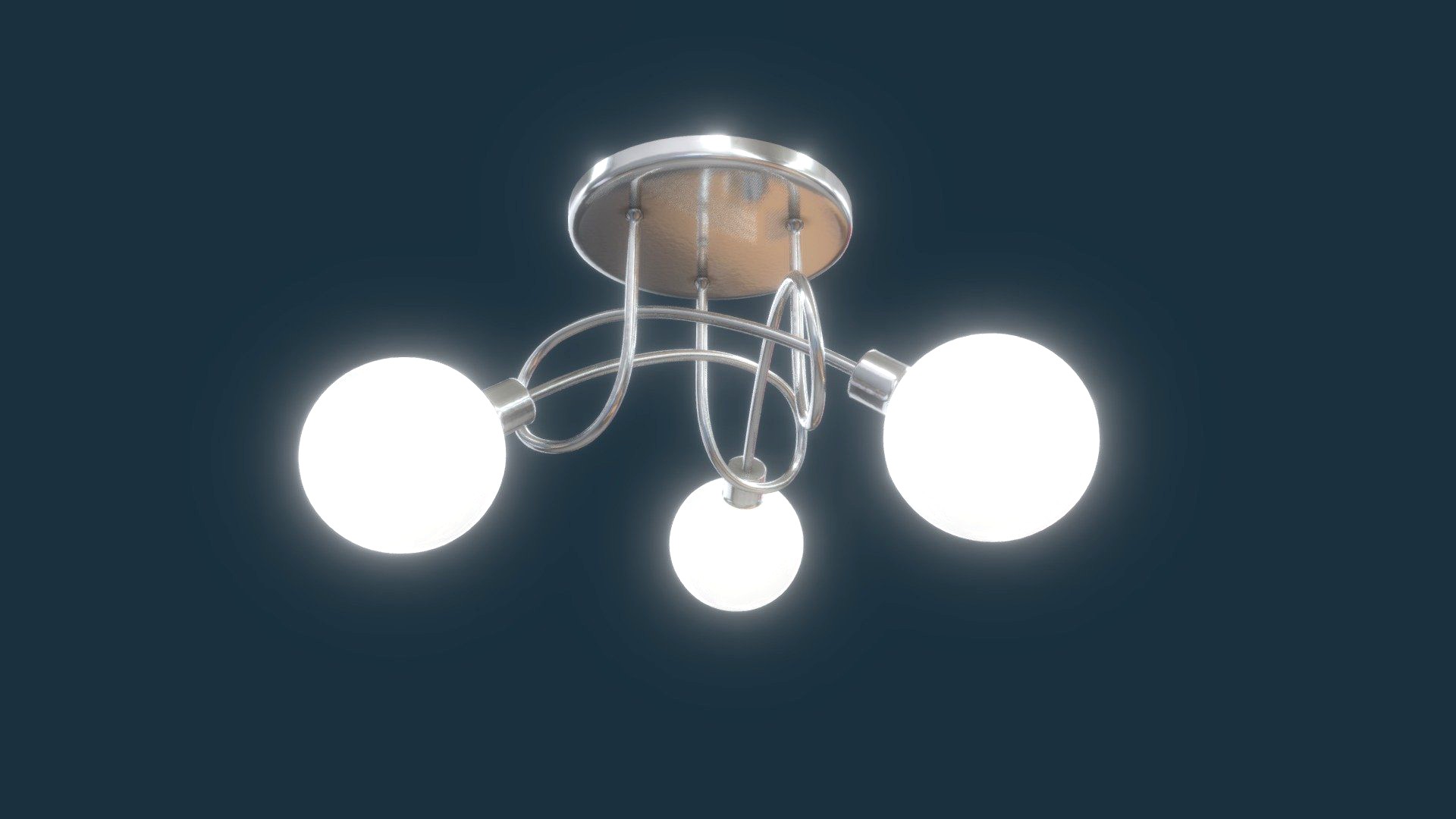 Stylised Three Bulb Lamp